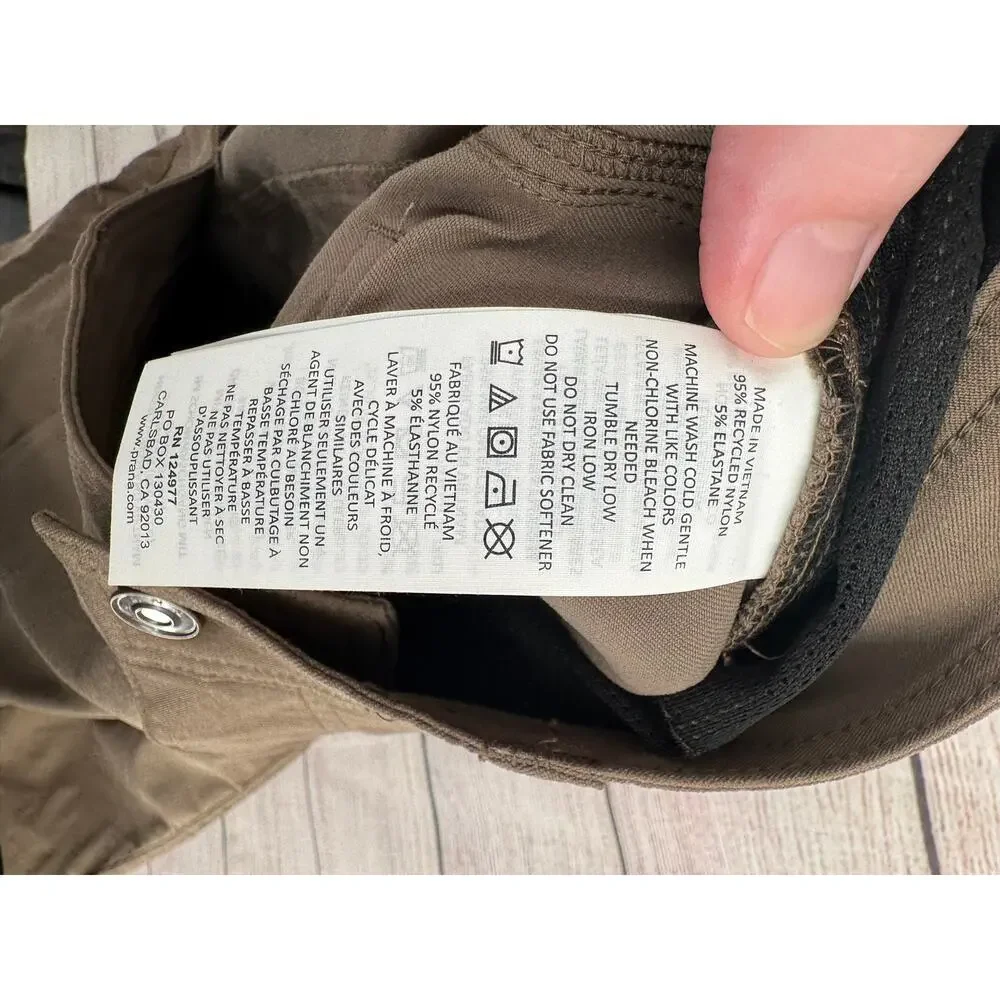 prAna Brion Slim Pant II Mens 40x34 Brown Tapered‎ Leg Stretch Outdoor NEW